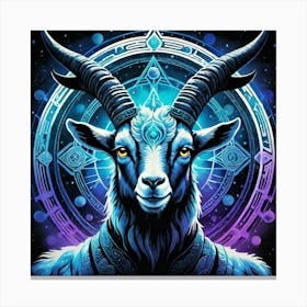 Capricorn Power Goat Canvas Print