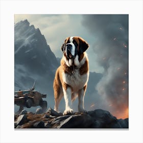 St Bernard 16 Canvas Print