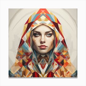 Geometric Russian Woman 02 Canvas Print