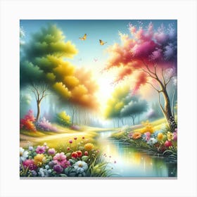 Rainbow Forest Canvas Print