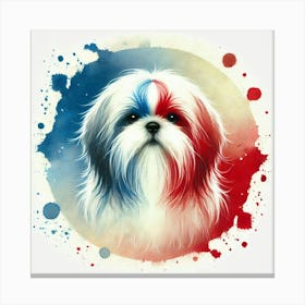 Watercolor Shih Tzu 4 Canvas Print