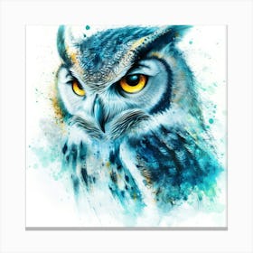 Owl Painting.Generated AI. Wall Art Print 2 Canvas Print