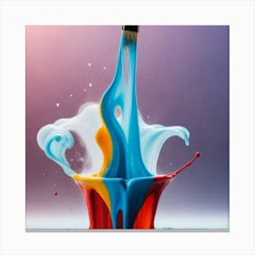Paint Splashing Canvas Print