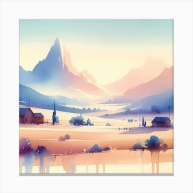 Watercolor Landscape 25 Canvas Print