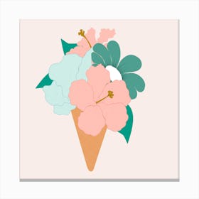 Beautiful Ice Cream Flower 2 Canvas Print