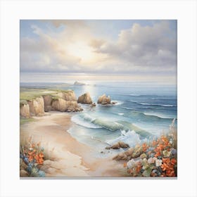 Sunset On The Beach Canvas Print