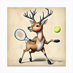 Tennis Deer Canvas Print