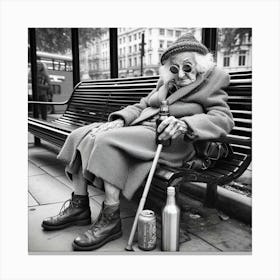 Old Lady In London Canvas Print