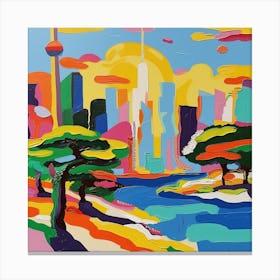 Abstract Travel Collection Toronto Canada 9 Canvas Print