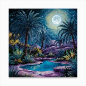 moonlit oasis Canvas Print