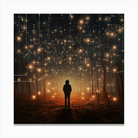 Man In A Forest of Stars Canvas Print