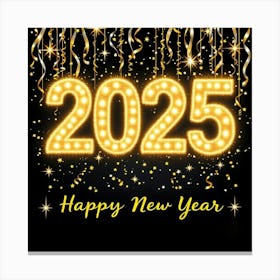 Happy New Year 2025 2 Canvas Print