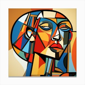 Cubism Tanzanian Woman 01 Canvas Print