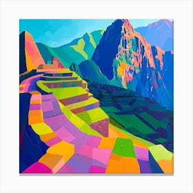 Abstract Travel Collection Machu Picchu Peru 2 Canvas Print