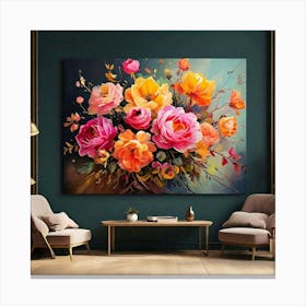 Bouquet Of Flowers Canvas Print