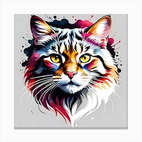 Colorful Cat 15 Canvas Print