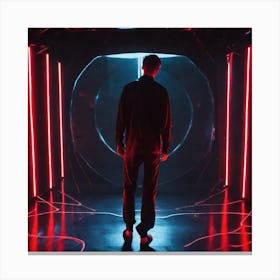 Man In A Tunnel Canvas Print