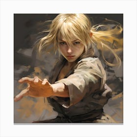 Ninja Girl Anime 1 Canvas Print