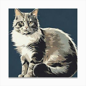 Illustration cat 5 Canvas Print