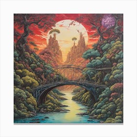 Bridge Over The River Canvas Print