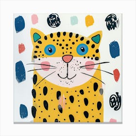 Charming Illustration Jaguar 2 Canvas Print