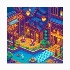 Pixel Art 5 Canvas Print