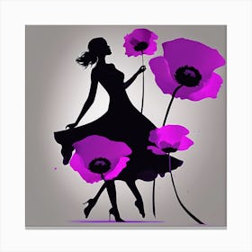 Silhouette Of A Woman 21 Canvas Print