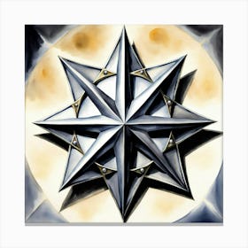 Silver Star Canvas Print