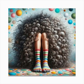 Girl With Curly Hair 1 Canvas Print