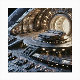 Futuristic Spaceship Canvas Print