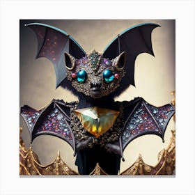 Bats On A Crown Canvas Print