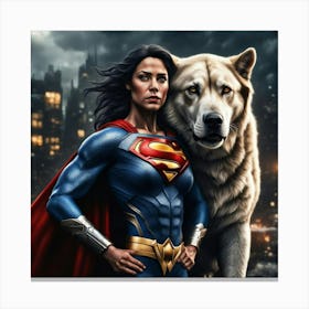 Superwoman Animal Protector Canvas Print