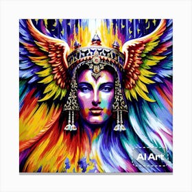 Lady angel Canvas Print