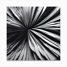 Black And White Paper Flower Canvas Print