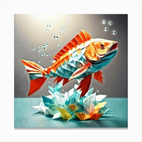 Dynamic Origami Fish 1 Canvas Print