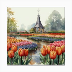 Tulip Garden Canvas Print
