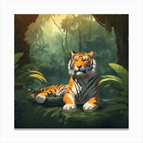 Tiger In The Jungle 18 Canvas Print