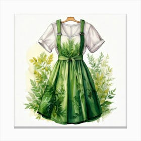 Firefly Eco Friendly Frock Design In Watercolor Illustration 31163 Canvas Print