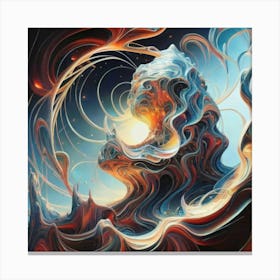 Interstellar laser light line pattern abstract art Canvas Print