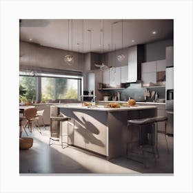 Modern Kitchen Canvas Print