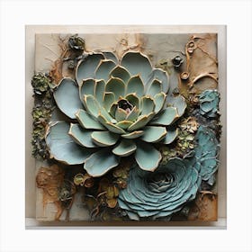 Succulent core Canvas Print