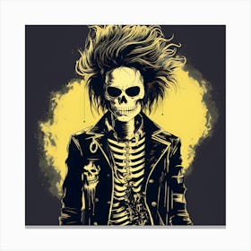 Skeleton Rocker Canvas Print