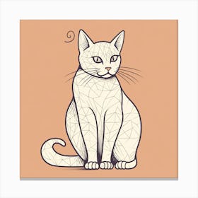 Geometric Cat Canvas Print