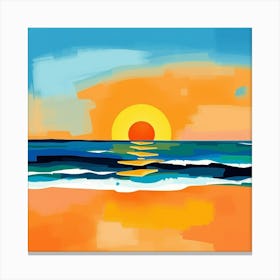 Sunset On The Beach 15 Canvas Print