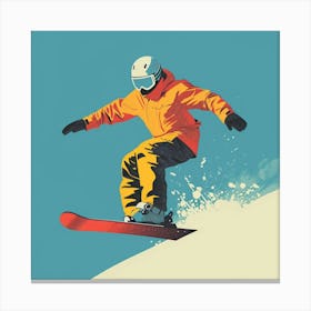 Snowboarder In Action Canvas Print