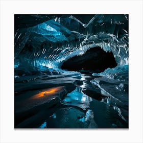 Ice Cave paintings art print Canvas Print