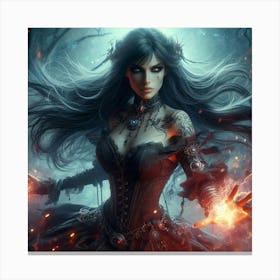 Gothic Woman Canvas Print