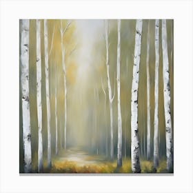 Abstract Birch Forest 4 Canvas Print