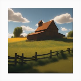 Barn In The Countryside 2 Canvas Print