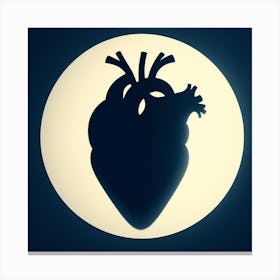 Silhouette Of A Heart Canvas Print